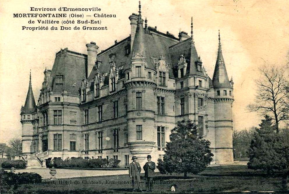 Замок Вальер в Мортфонтене на открытке начала XX в.