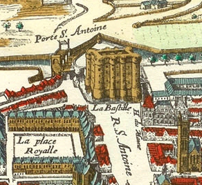 Бастилия на плане 1678г.